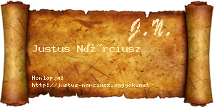 Justus Nárciusz névjegykártya